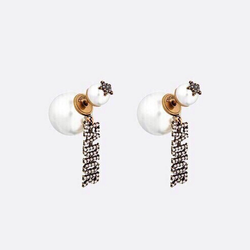 18K CD J'Adior Pearl Earrings