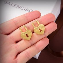 18K BB Hear Lock Earrings