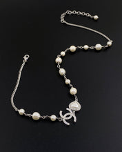 18K Pearls Crystals Necklace