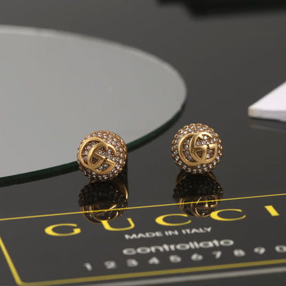 18K Double G Vintage Earrings