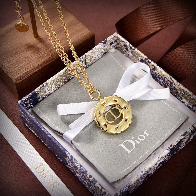18K Petit CD Crystals Necklace