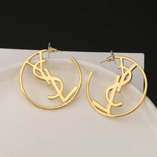 18K Sanit Monogram Earrings