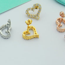 18K T Heart Diamonds Rose Gold Earrings