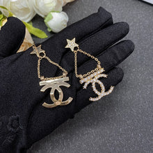 18K CC Star Earrings