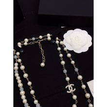 18K CC Long Pearl Necklace