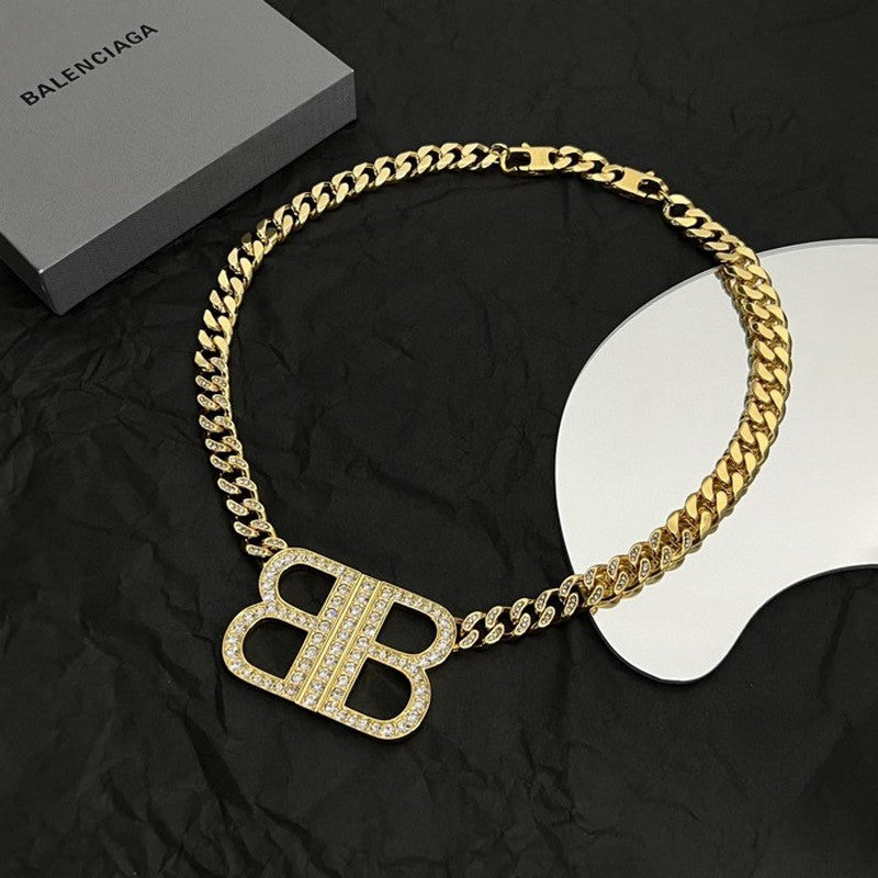 18K BB Chain Diamond Necklace
