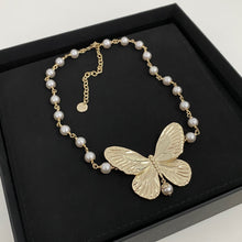 18K CD Butterfly Pearls Bracelet
