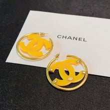 18K CC Color Logo Earrings