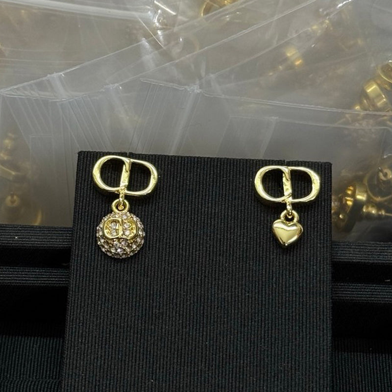 18K CD Pearl Diamond Drop Earrings