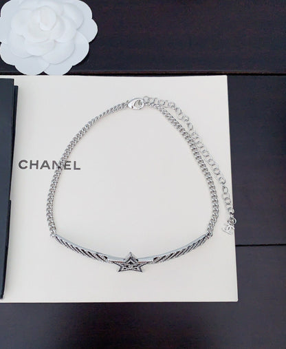 18K CC Star Diamonds Necklace