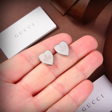 18k Double G Heart Earrings