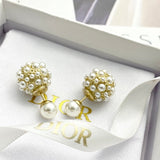 18K CD Pearl Gold Earrings