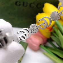 Double G Flowers Open Cuff Bracelet