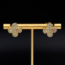 18k Louis Vivienne Diamond Earrings