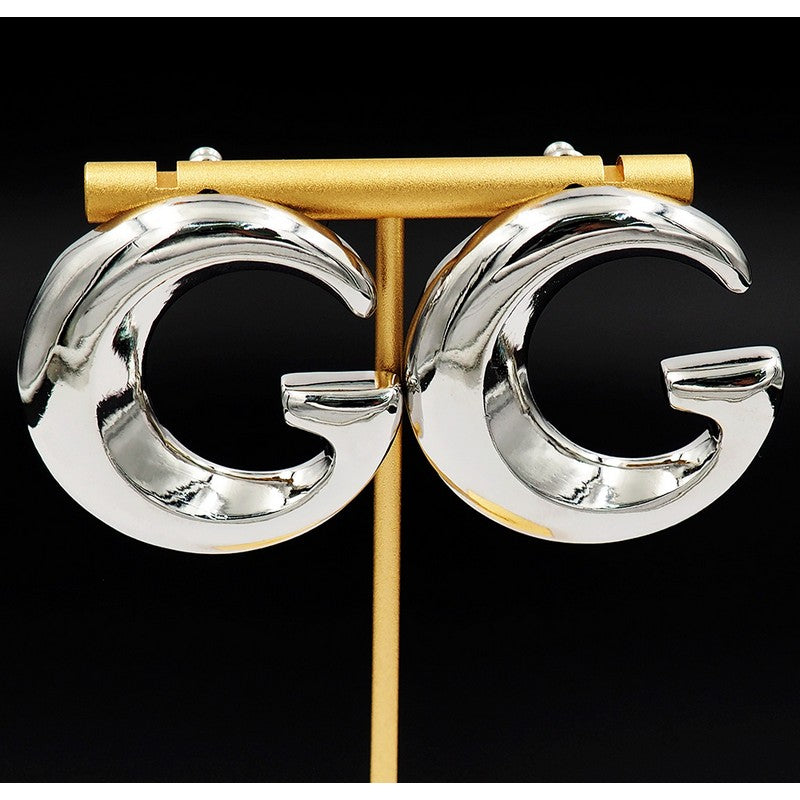 18K GG Large Gold Earrings