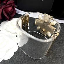 18K CC Transparent Pearl Cuff Bracelet