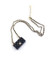 18K CC Black Bag Pendant Necklace