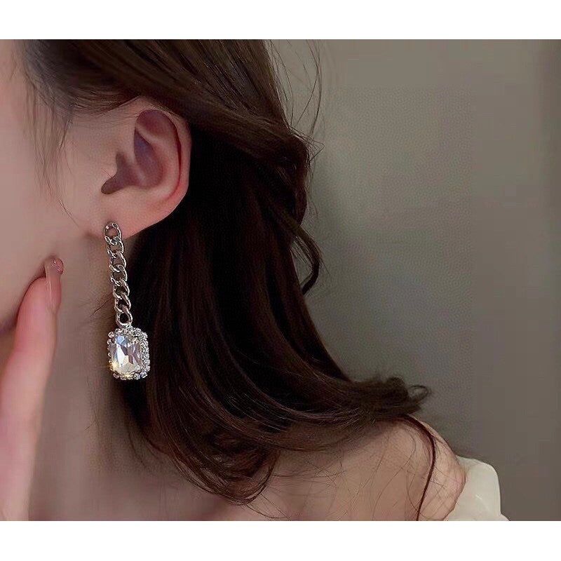 18K CE Diamond Drop Earrings