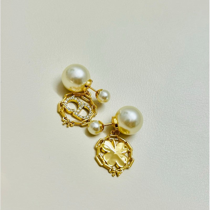 18K CD Tribales Pearl Gold Earrings