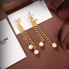 18K Triomphe Pearls Long Earrings