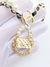 18K CC Pearl Bag Pendant Necklace