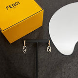 18K F OLock Earrings
