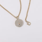 18K CC Black & White Logo Gold Necklace