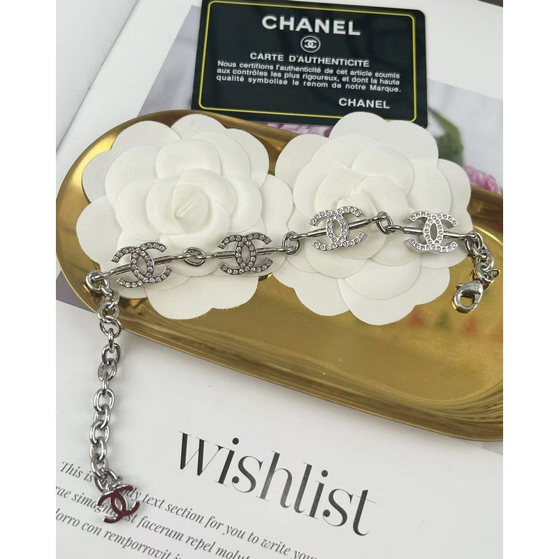 18K CC Gold Diamond Bracelet