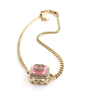 18K CC Pink Resin Chain Necklace