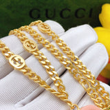 18K GG Interlocking G Pink Pendant Necklace