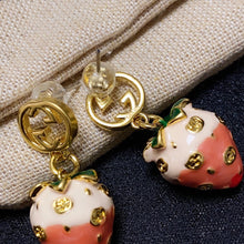 18K Double G Strawberry Earrings