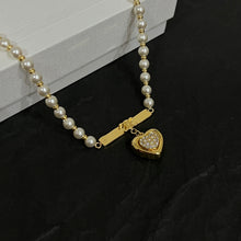 18K Triomphe Heart Pearl Necklace