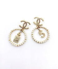 18K CC No5 Perfume Pendant Earrings