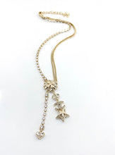18K CC Heart Crystals Chain Necklace