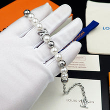 18K Louis Monogram White Pearls Bracelet