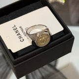 18K CC 25K Black Gold Heart Ring