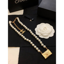 18K CC Pearl Bag Pendant Necklace