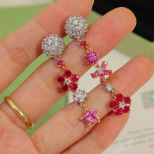 18K VCA Flower Diamond Earrings