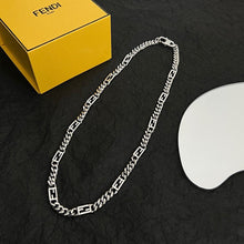 18K F Baguette Chain Necklace