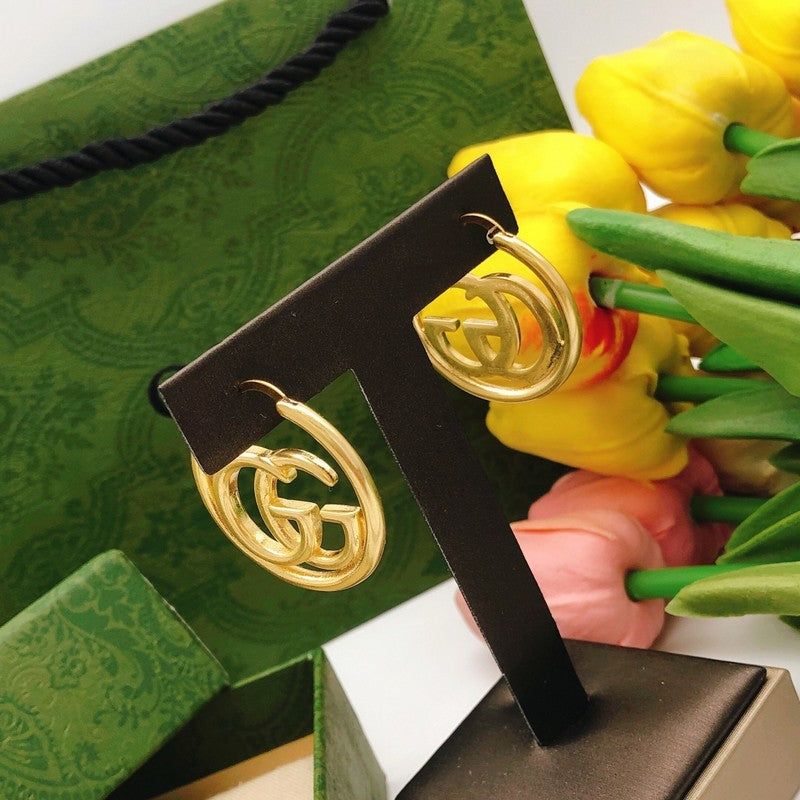 18K GG Big Gold Earrings