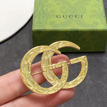 18K Double G Brooch