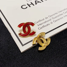 18K CC Red Earrings