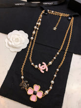 18K CC Pink Flowers Necklace
