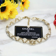 18K CC Pearl Braided Necklace