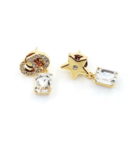 18K CD Star Crystals Earrings