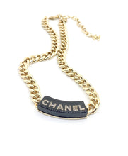 18K CC Black Logo Chain Necklace