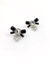 18K CC Bow Tie Crystals Earrings