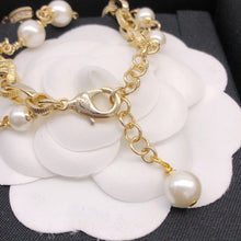 18K CC Pearl Chain Bracelet