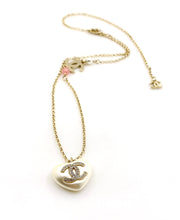 18K CC Pearl Heart Pink Necklace