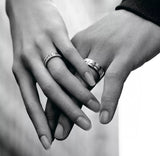 18K T Narrow Pave Diamond Ring